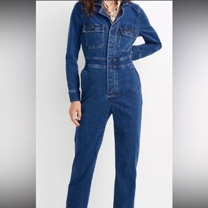 Madewell Denim Slim Coverall Jumpsuit in Stanwick Wash